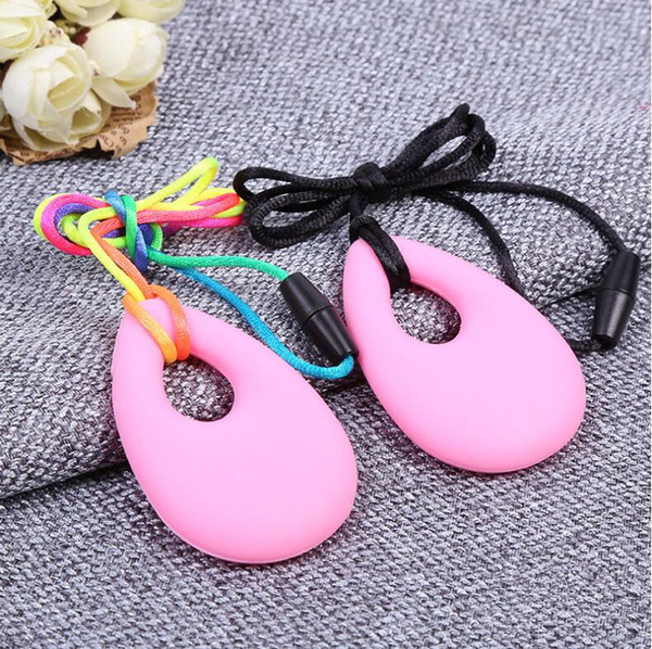 Necklace Silicone Long Mom Baby Teether Toys Food Grade Soft Teething BPA Free Toddler Infant Tooth Training Chewing Molars Massager 50pcs