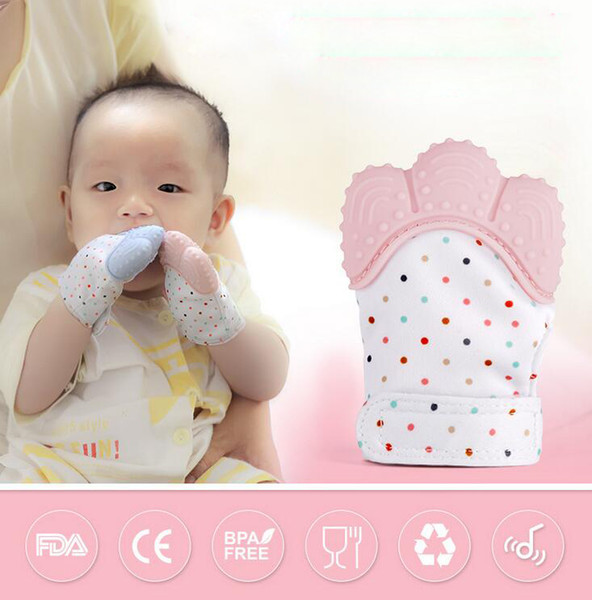 Fairyshm Baby Teether Molar Vocal Gloves Maternal And Child Supplies Silicone Gloves Gutta MY0120