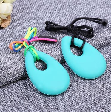 Silicone Teeth Necklaces Baby Teether Toys Food Grade Soft Teething BPA Free Toddler Infant Tooth Training Chewing Molars Massager Pendant