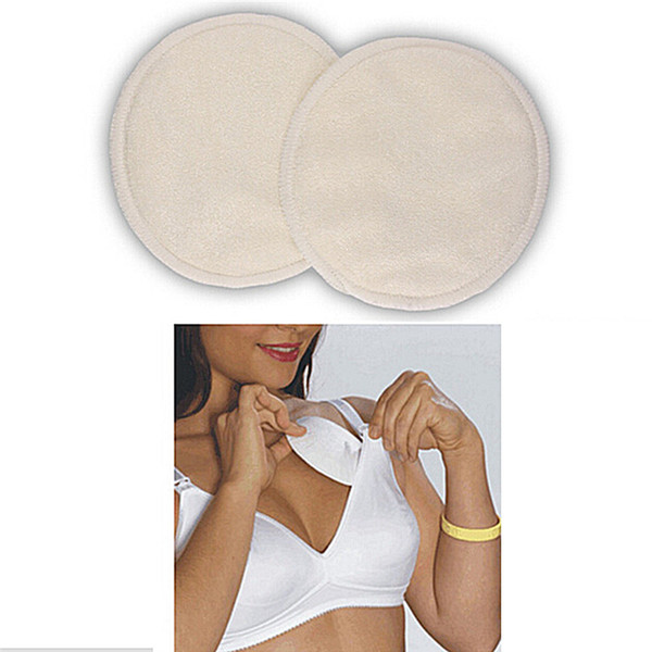 4Pcs For Mum Washable Waterproof Feeding Pad Bamboo Reusable Breast Pads Dia Bamboo Breast Pad Nursing Pads 12cm
