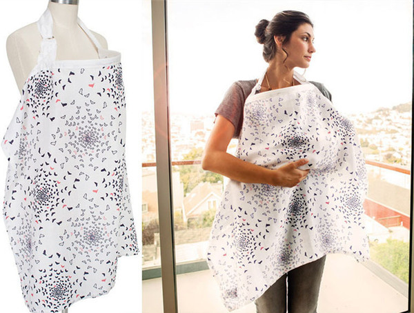 Wholesale- Cotton Nursing Covers Baby Infant Breastfeeding Cover Breathable Nursing Cloth Large Size Big Breastfeeding Cover Feeding Covers
