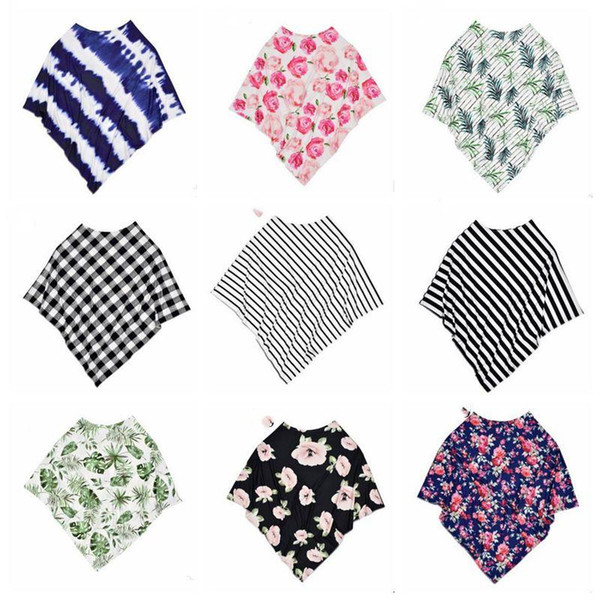 Mother Nursing Covers Stipe Grid Baby Car Seat Cover Canopy Breathable Maternity Rose Flower Stretchy Infinity Scarf Breastfeeding TLZYQ323
