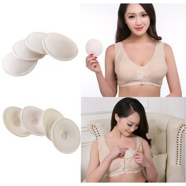 8Pcs Feeding Breast Pads Soft Absorbent Cotton Washable Reusable Breastfeeding Breast Nursing Pads White Nursing