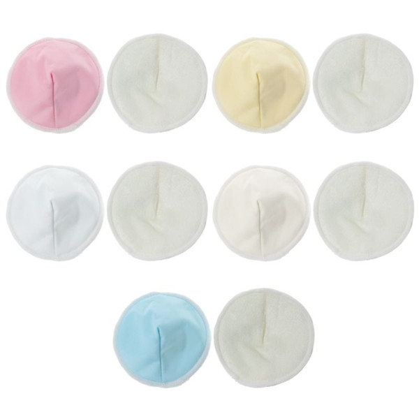 2 PCS Reusable Organic Bamboo Breast Pads Washable 3D Cup Contoured Feeding Pad Mum Contoured Nursing Pads Baby Breastfeeding