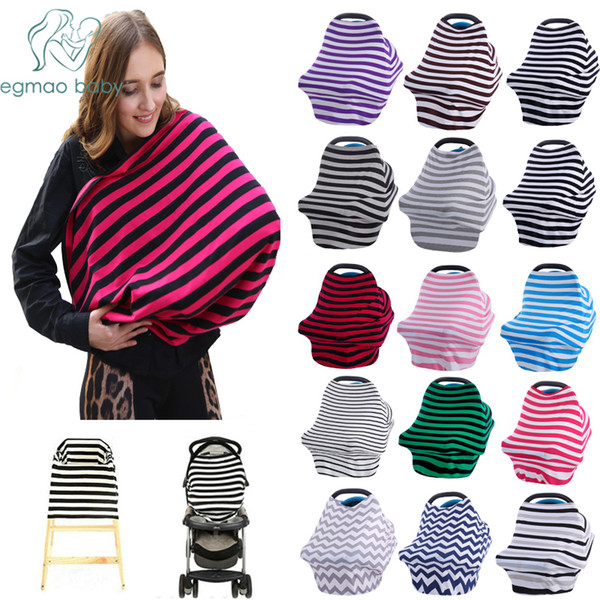 Baby Car Seat Canopy Nursing Multi-use Stretchy Infinity Scarf Breastfeeding Shopping Cart High Chair Cover Q190530