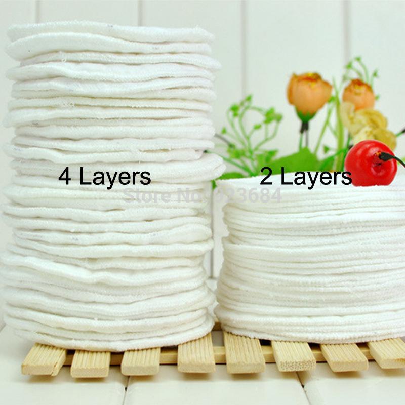 12pcs/lot 4 Layers Thick Breast Pads Washable and Reusable Breathable 100% Cotton Maternity Nursing Breast Pads (RD-01)