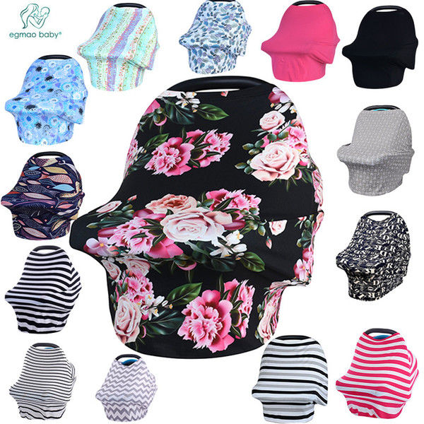 Newborn Baby Nursing Cover Printed ,Shopping Cart, High Chair, Car Seat Canopy,Multi Use Breastfeeding Cover Up Stroller Carseat
