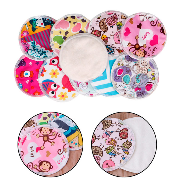 1 PAIR Bamboo Fiber Leakproof Reusable Washable Nursing Breastfeeding Pad Random Color