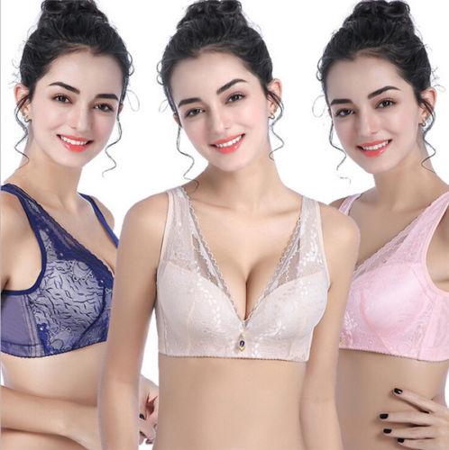 Soild Color Sports Bras.Lace trim Size S-XL Women Padded Wireless Yoga Gym Top