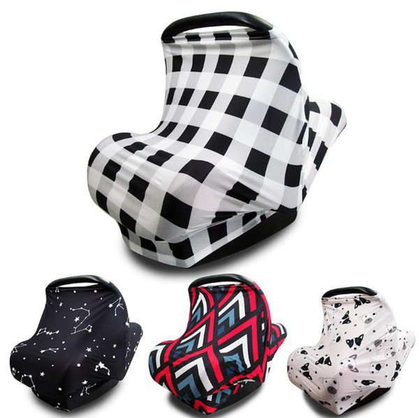 Stroller Nursing Cover Striped Floral Baby Car Seat Cover Shopping Cart Breastfeeding Cover Up High Chair Covers OOA7476