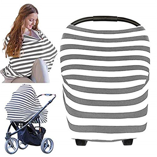 Amazon hot sale multi functions breastfeeding towel baby car seat cover baby stroller cover sunscreen towel