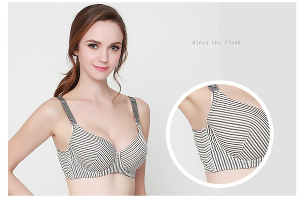 Breast feeding bra hot wholesale bra before the open button breast-feeding bra large size gathered during pregnancy thin style