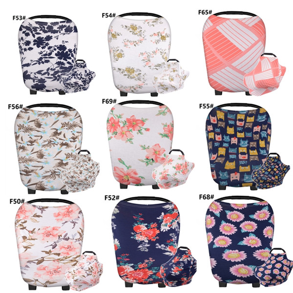 Baby Nursing Cover Breastfeeding Cover Multifunction Stretchy Baby Car Seat Cover Shopping Cart Grocery Trolley Covers Car seat Canopy
