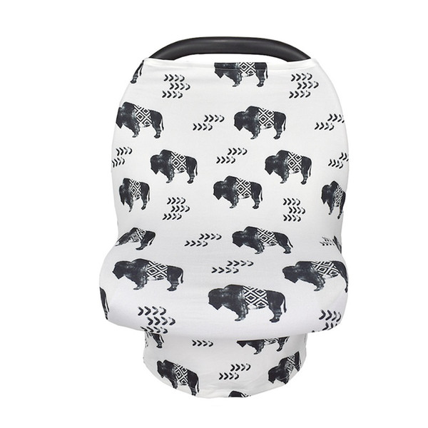 Multifunction Stretchy Baby Car Seat Cover Nursing Cover Breastfeeding Cover Shopping Cart Grocery Trolley Covers Carseat Canopy