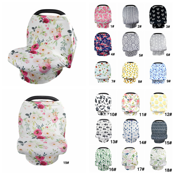 Baby Floral Feeding Nursing Cover Newborn Toddler Breastfeeding Privacy Scarf Cover Shawl Baby Car Seat Stroller Canopy Tools 30pcs AAA848