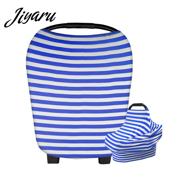 Carseat Covers for Baby Infant Mom Nursing Breastfeeding Striped Cover Scarf Baby Car Seat Canopy Shopping Cart Stroller Blanket