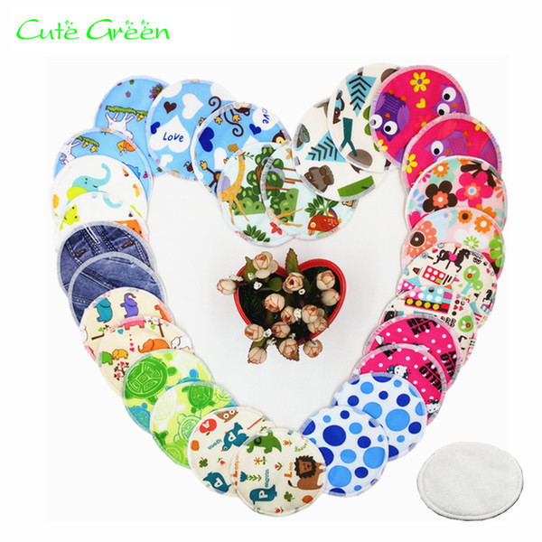 12pcs Cloth Reusable Bamboo Breast Pad Nursing Pads For Pregnant Women;12cm Washable Absorbent Feeding Pad Bambus Breast Inserts