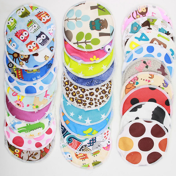 ins pororo cartoon print PUL waterproof breast pad Bamboo reusable nursing pad for mum woman breast pads solid color choose free ship