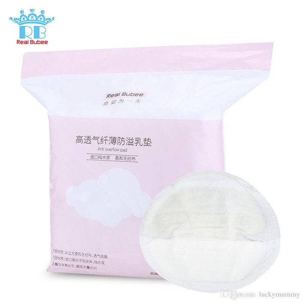Real Bubee 100pcs Breastfeeding Disposable Breast Nursing Pads Breathable Slim Super Absorbency Cotton Breast Pad Nursing Pads B