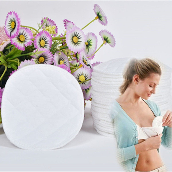 10pcs Mammy Maternity Breastfeeding Pad Reusable Washable Anti-galactorrhea Three layers Absorbent Pads Nursing Supplies No Fluorescent 10cm