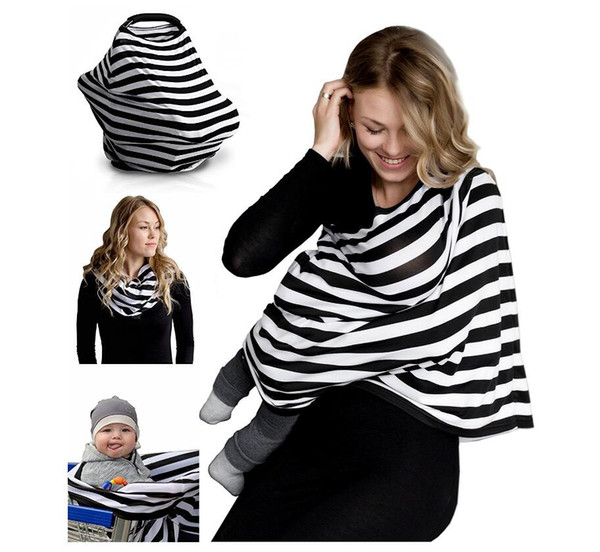 Baby Car Seat Canopy Cover Breastfeeding Nursing Scarf Cover Up Apron Shoping Cart Infant Stroller Sleep Buggy Canopy