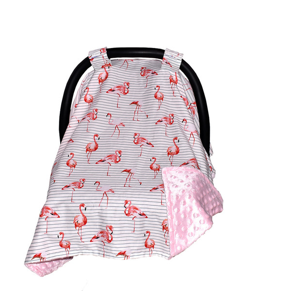 Infant Car Set for Baby Nursing Cover Flamingo Animal Breastfeeding Scarf for Newborns Shopping Cart Cover Feeding Accessories