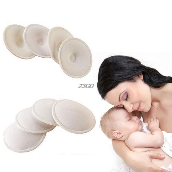 2017 Washable Reusable Breast Nursing Pads Absorbent Breastfeeding Feeding Pad 4pcs APR17_30