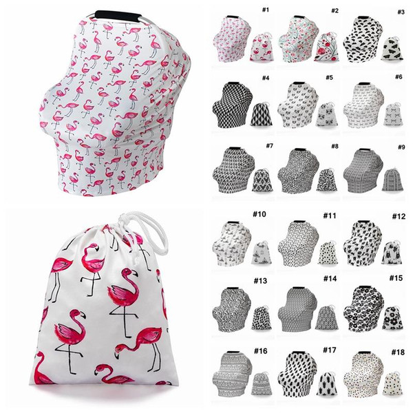 Baby Floral Feeding Nursing Cover 19Styles striped Newborn Toddler Breastfeeding Privacy Scarf Cover Shawl Stroller Canopy with bag