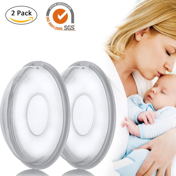 2Pcs Reusable Anti-Overfill Breast Pad Breast Correcting Shell Nursing Cup Milk Saver Protect Sore Nipples for Nursing Moms