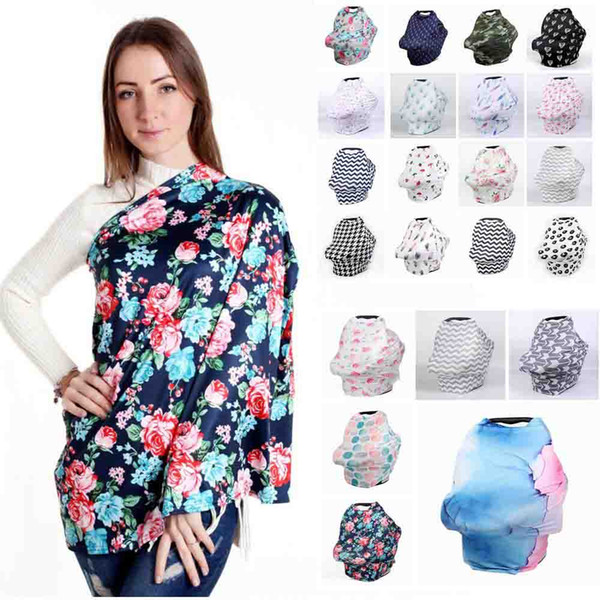 Baby Floral Feeding Nursing Cover 22Styles striped Newborn Toddler Breastfeeding Privacy Scarf Cover Shawl Car Seat Stroller Canopy