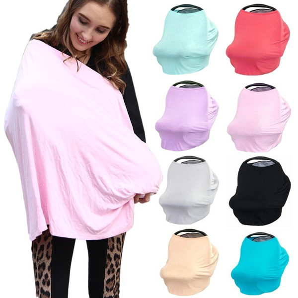Baby Nursing Cover Infant Car Seat Canopy Breathable High Chair Trolley Cover Breastfedding Scarf Shopping Cart Cover for Baby