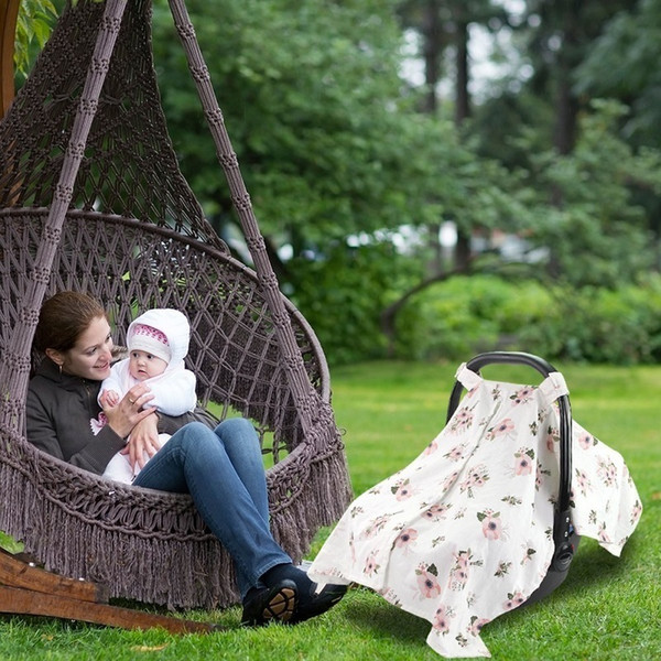 Baby Feeding Cover Infant Car Seat Canopy Flamingo Animal Pattern Breastfeeding Scarf Newborn Baby Nursing Cover Shopping Cart