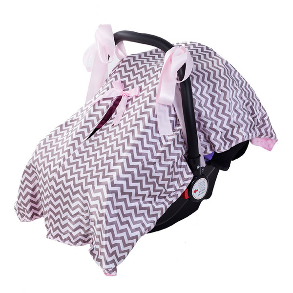 Baby Car Seat Blanket Cover Fashion Bow Newborn Baby Girls Soft Safety Car Seat Canopy Nursing Cover Multi-use Blanket new