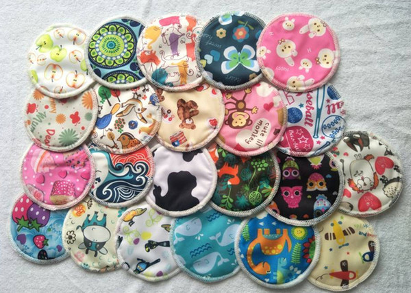 Free Shipping 100 Pairs Nursing Pads PUL Waterproof Breathable Colorful Mummy Charcoal Bamboo Fiber breast pad Super Absorbency