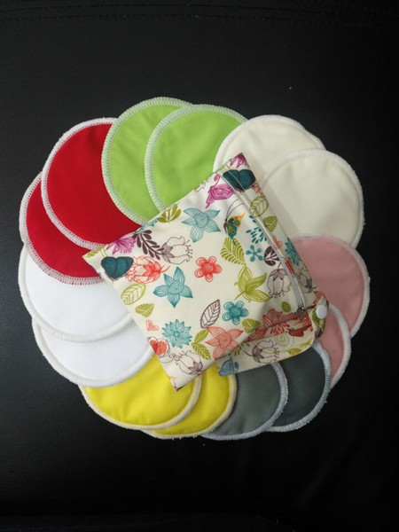 New Solid Color 100 PCS (50 pairs ) Bamboo Reusable Breast Pads Nursing Waterproof Organic Plain Washable Pad china manufacturer