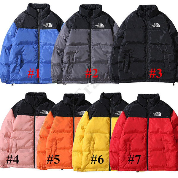 Teenager Student Boys Girls Down Coat Jacket Cotton-padded Clothes The North Hooded Coat Face Patchwork Color Tops Warm NF Outerwear C102404