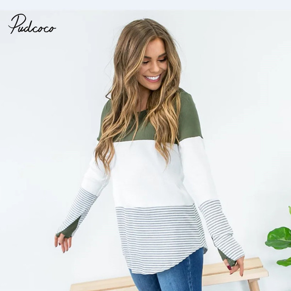 Casual Striped Women Long Sleeve Maternity Tops Breastfeeding Tops Ladies T-Shirt Loose Pregnancy Loose Clothes T Shirt