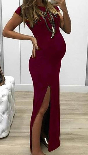 Pregnant women summer dress 2019 fashion short-sleeved clothing casual Mum postpartum dress 1AR510DS-14R