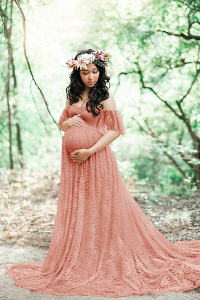 New maternity lace dress gowns for photo shoot pregnant dress pregnancy photography props