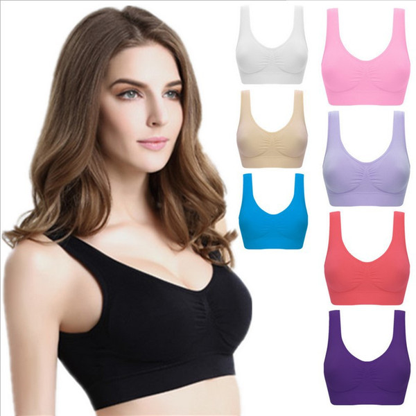 High Quality Women Yoga Bra Padded Shirts Vest Breathable Running Fitness Gym Sports Bras Seamless Fitness Underwear Maternity Intimates