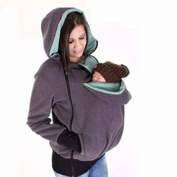 Brand New Winter Maternity Hoodie Breastfeeding Clothes 3 in 1 Babywearing Coats Maternity Pregnancy Multifunctional Kangaroo Clothing