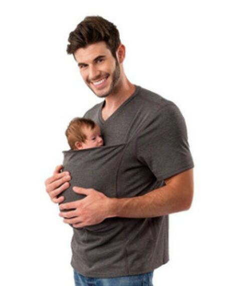 Newest Parenting Baby Carrier Dad Mother Kangaroo T-shirt Women Sleeveless T shirt Men Kawaii Outerwear Top Tees 4 Colors