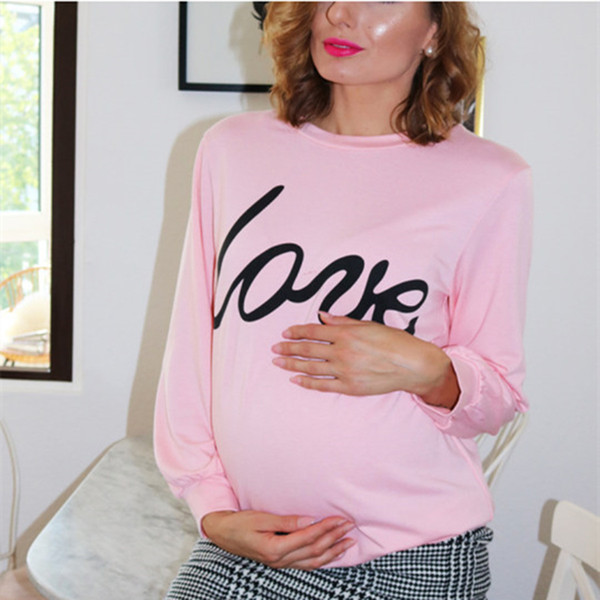 2019 new Amazon hot sale explosions head loose loose maternity dress pink love print parent-child wear sweater