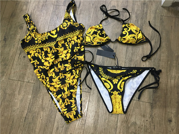 Designer Luxury Ladies Summer Beach Swimming 2 Pieces Bikini Underwear Swimwear Womens Swimsuit Sexy Bathing Suits Sexy One-piece Swimsuits