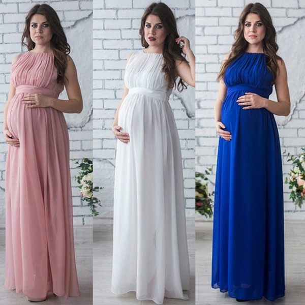 2018 New Maternity Dress Long Bohemian Dress Clothes For Pregnant Women Maternidade Vestido Pregnancy Clothing Maxi Dress