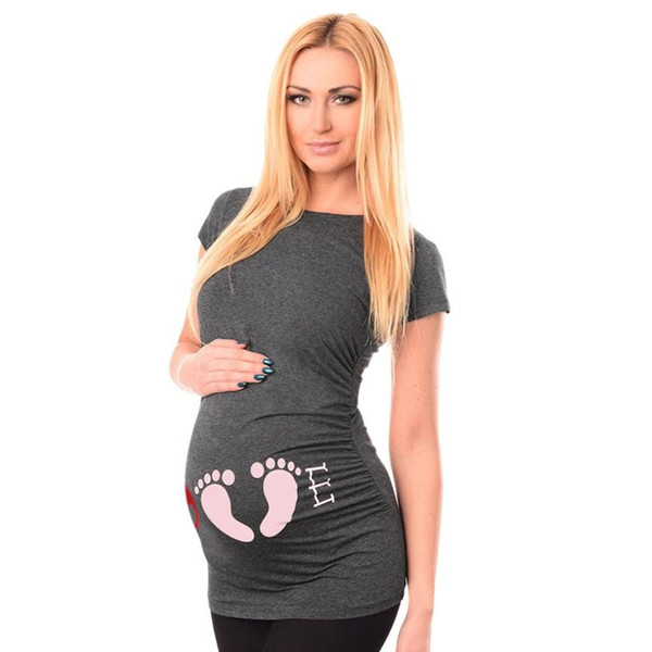 MUQGEW Pregnancy Maternity Clothes Women's Short Sleeve Nurse Pregnant Maternity Tops Mother Print T-Shirt Blouse Summer top