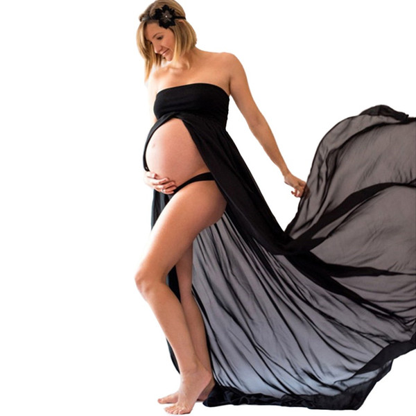 Women Maternity Dress For Photo Shooting Pink Summer Chiffon Dress Maternity Photography Props Pregnant Pregnancy Clothing