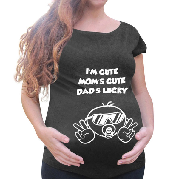 Women's pregnant Short Sleeve feeding top Cartoon Pattern Nursing t shirt maternity Baby Clothes vetement allaitement tops