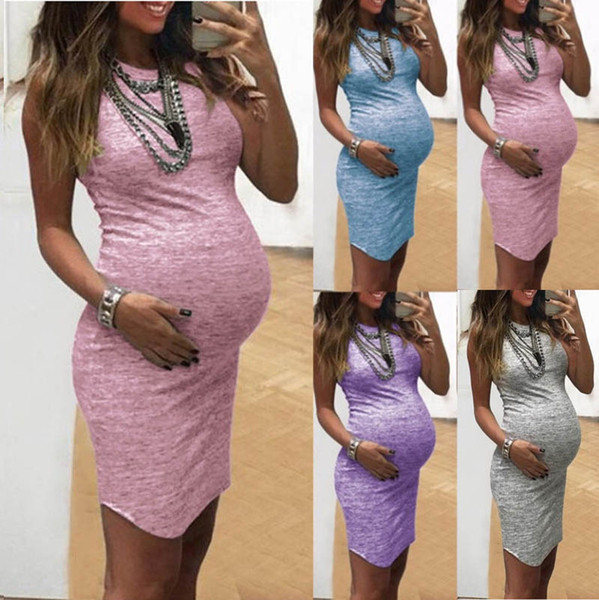 Newest Design Pregnant Evening Dresses Sleeveless Pregnant Maternity Dress Elegant Prom Dresses clothes for pregnant women C51