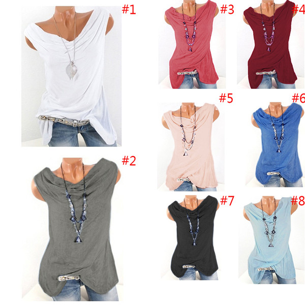 8 colorNew fashion large size women's sexy solid color cotton knit sleeveless round neck vest T-shirt shirt summer clothing free ship AA195